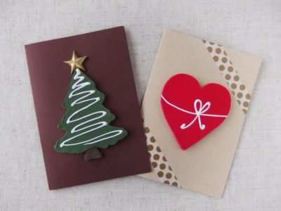 クレイクラフト　クリスマスカード＆ハートのカード